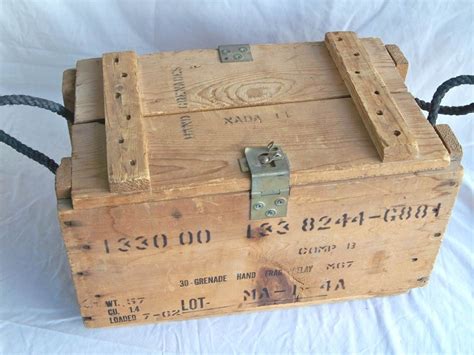 antique military metal box grenade|ANTIQUE OBSOLETE MILITARY HAND GRENADES BOX.